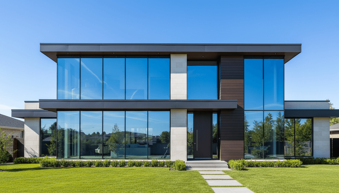 Clean windows on a home