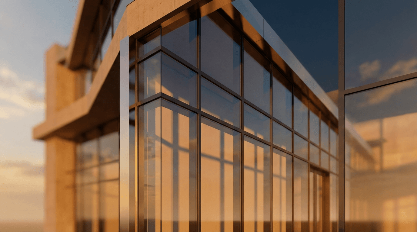 Commercial windows cleaned by Summit Shine